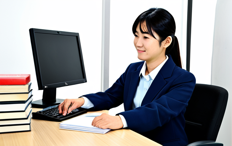 **

"A friendly Japanese disability counselor, fully clothed in professional attire, sitting at a desk with a computer, assisting a young adult client in modest clothing. Books and pamphlets about welfare services are visible. Bright, clean office environment.  Perfect anatomy, correct proportions, natural pose, well-formed hands, proper finger count, appropriate content, safe for work, family-friendly, professional illustration, informative, high quality."

**