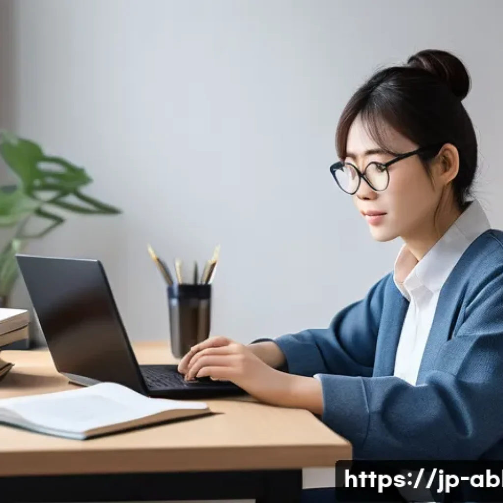 장애인상담사 연봉 증가 방법 - A professional Japanese disability counselor studying for certification at home, surrounded by textb...